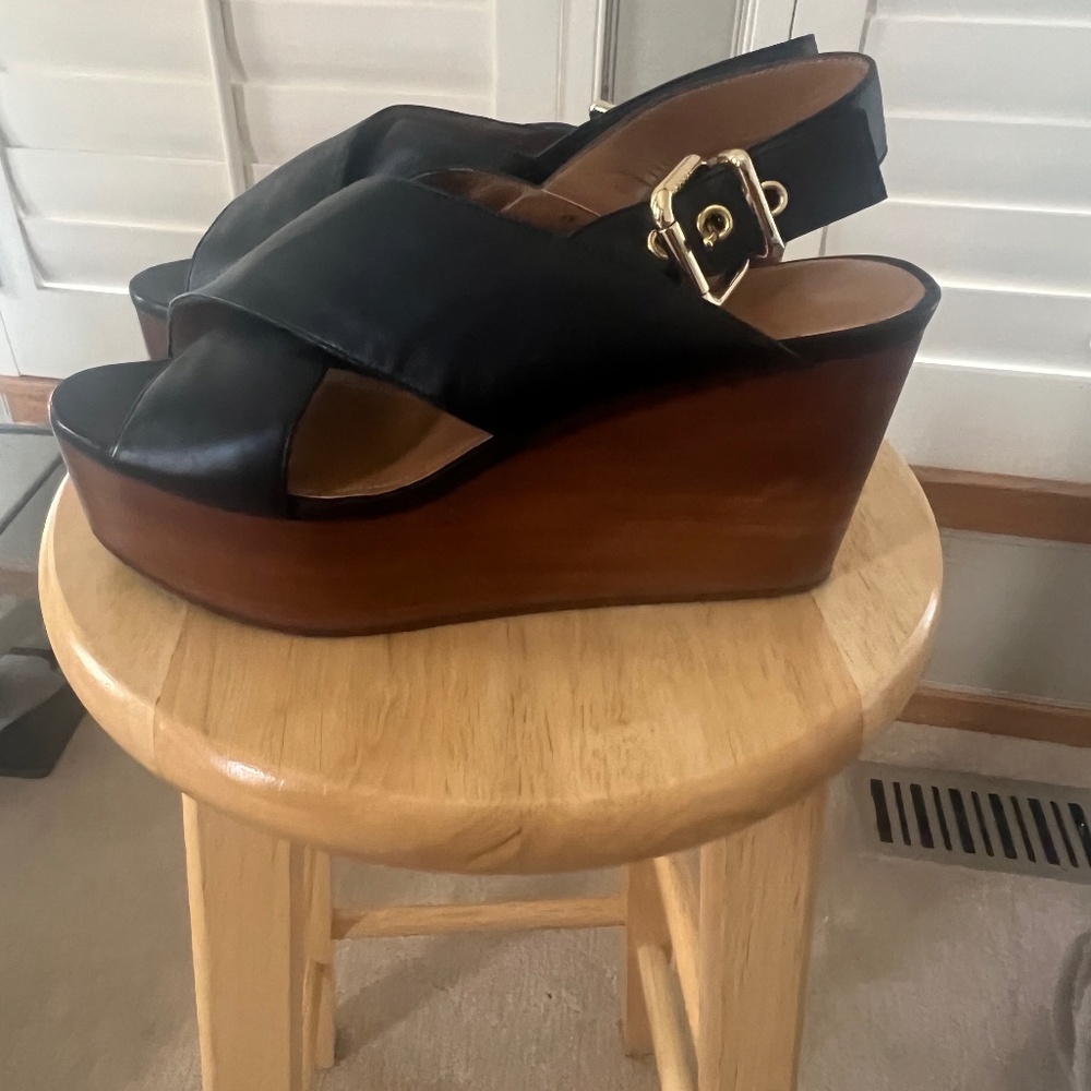 Marni platform sandals - black leather upper - 39/9 Lightly worn